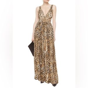 Ronny Kobo Leopard-Print Georgette Maxi Dress